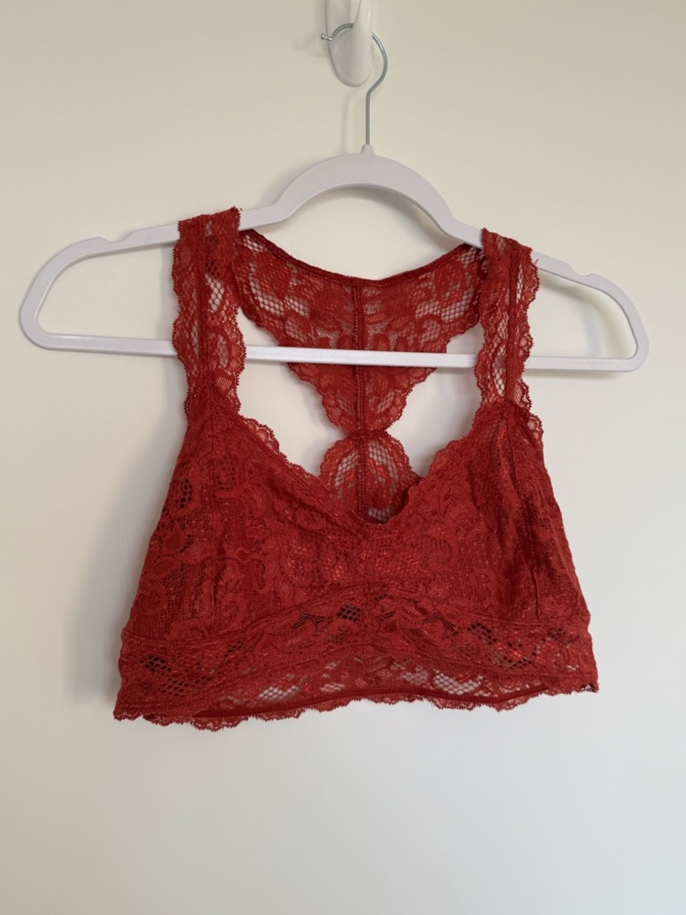Express Lace Racerback Bralette - Burnt Orange